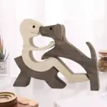 Gift For Pet Lovers Wood Sculpture Table Ornaments The Love Between You And Your Fur Friend tag1
