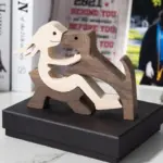 Gift For Pet Lovers Wood Sculpture Table Ornaments The Love Between You And Your Fur Friend tag1