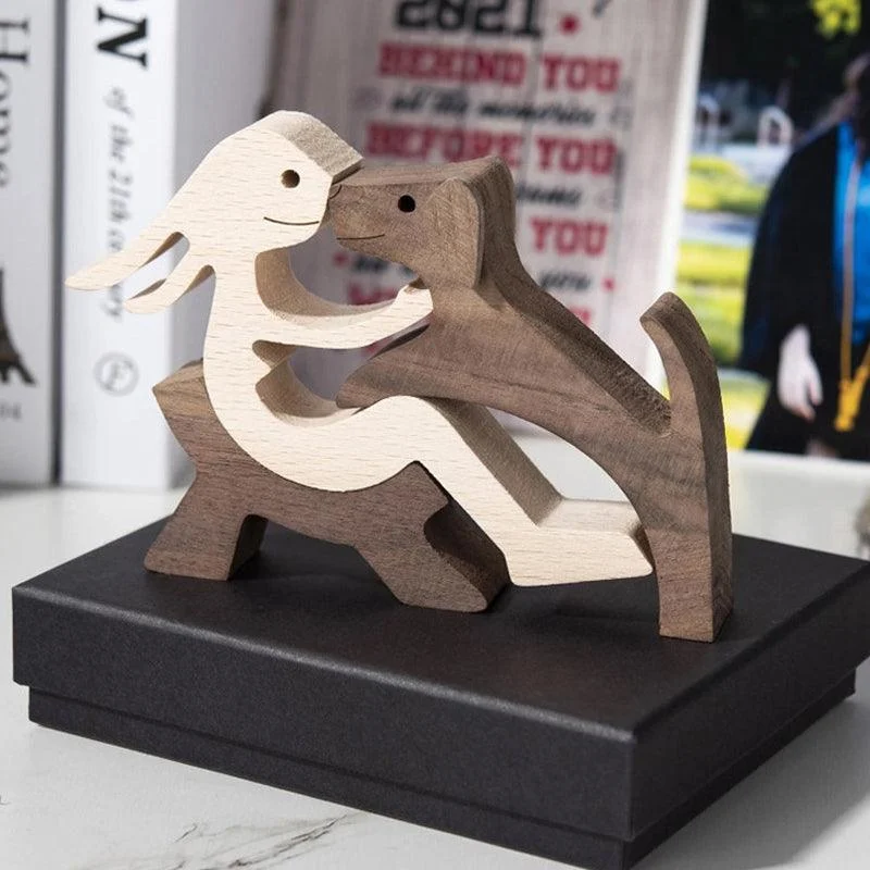 Gift For Pet Lovers - Wood Sculpture Table Ornaments - The Love Between You And Your Fur-Friend -  - #tag1#