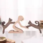 Gift For Pet Lovers Wood Sculpture Table Ornaments The Love Between You And Your Fur Friend tag1