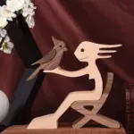 Gift For Pet Lovers Wood Sculpture Table Ornaments The Love Between You And Your Fur Friend tag1