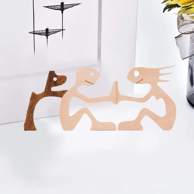 Gift For Pet Lovers - Wood Sculpture Table Ornaments - The Love Between You And Your Fur-Friend -  - #tag1#