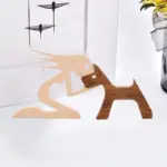 Gift For Pet Lovers Wood Sculpture Table Ornaments The Love Between You And Your Fur Friend tag1