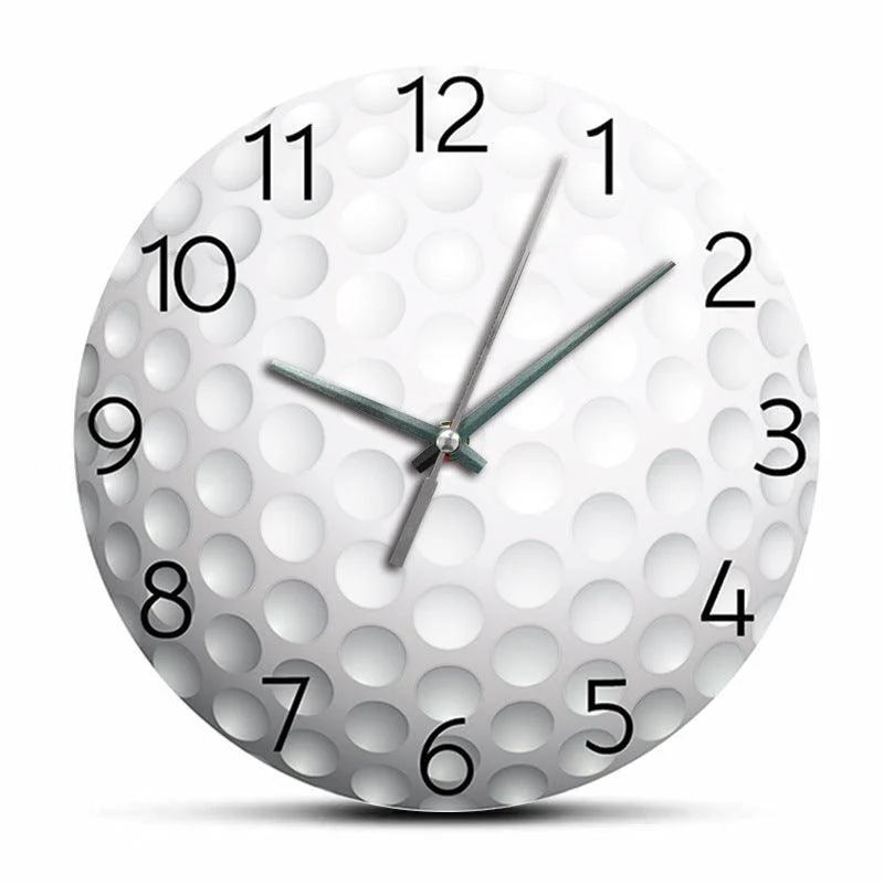 Gift for Golfer Decorative Silent Wall Clock 12 Inches -