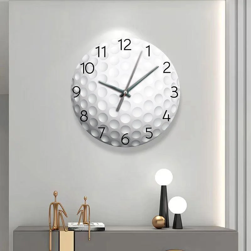 Gift for Golfer Decorative Silent Wall Clock 12 Inches -