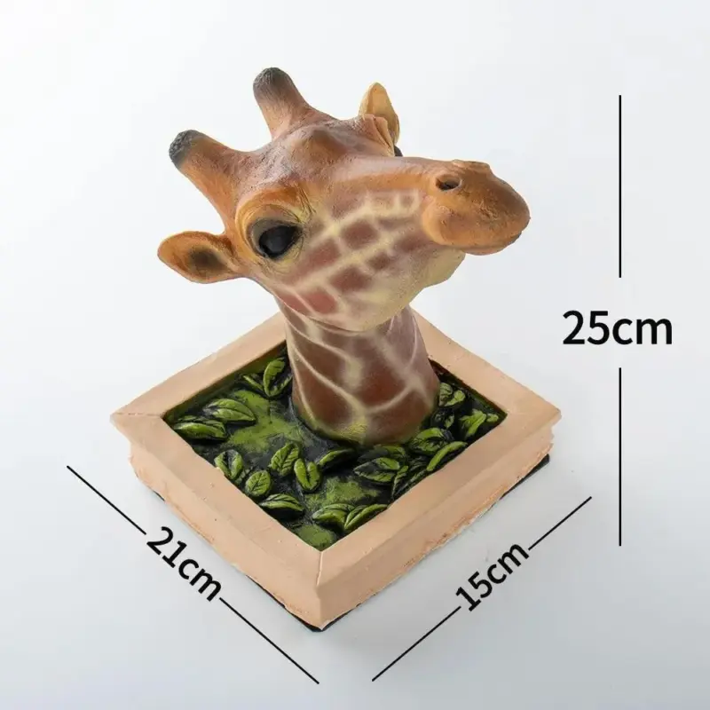 Giraffe Head Wall Decoration 3D Sculpture Lifelike Decoration tag1
