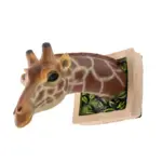 Giraffe Head Wall Decoration 3D Sculpture Lifelike Decoration tag1