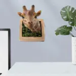 Giraffe Head 3D Wall Sculpture Lifelike Wall Art Decor
