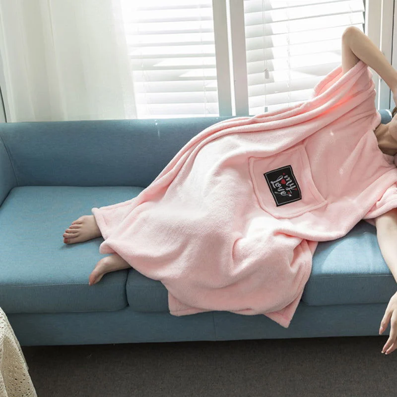 Girly soft cotton fleece pullover bathrobe -  - #tag1#