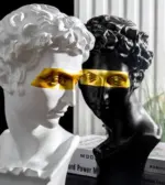 Giuliano de Medici Gold Accent Statue