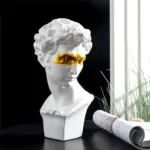 Giuliano de Medici Gold Accent Statue