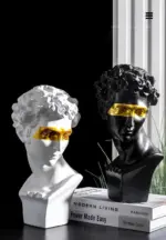 Giuliano de Medici Gold Accent Statue