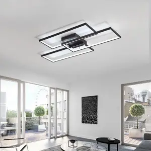 Glam Rectangle Modern Led Chandelier