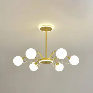Homeko Gold Glass Raindrop Chandeliers