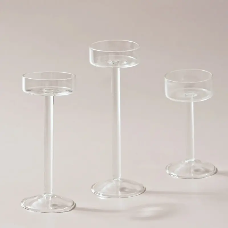 Glass Candle Holders Set Tealight Candle Holder Home Decor Wedding Table Centerpieces Crystal Holder Dinner table 6229e1b3 45e1 48c0 b473 469650d3d248