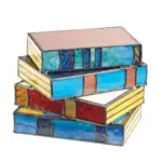 GlassNovel Colored Glass Book Lamp tag1