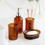Glass Apothecary 4 Piece Bathroom Set
