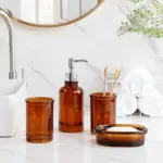 Glass Apothecary 4 Piece Bathroom Set