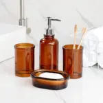 Glass Apothecary 4 Piece Bathroom Set
