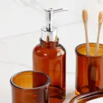 Glass Apothecary 4 Piece Bathroom Set