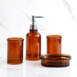 Glass Apothecary 4 Piece Bathroom Set