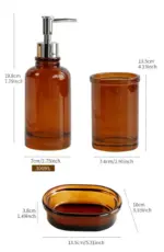 Glass Apothecary 4 Piece Bathroom Set