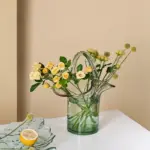 Glass Basket Vase tag1