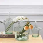 Glass Basket Vase tag1