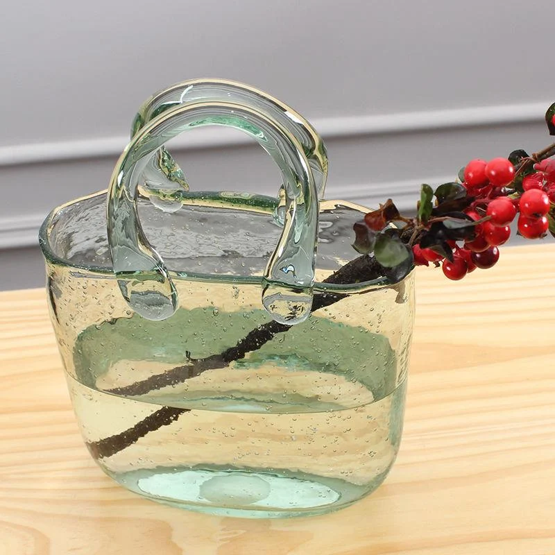 Glass Basket Vase -  - #tag1#