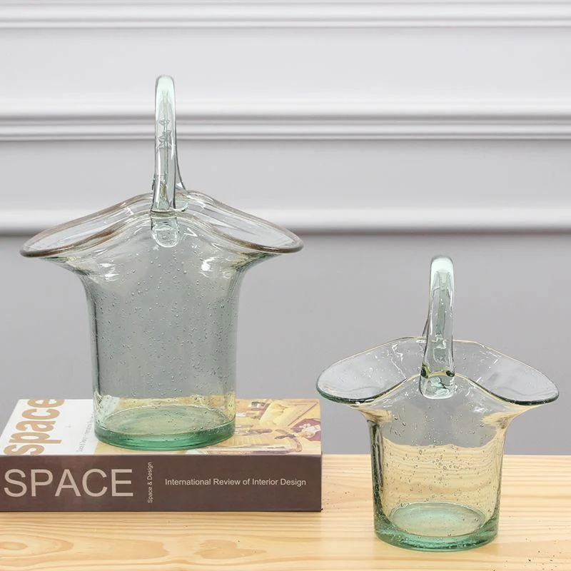 Glass Basket Vase -  - #tag1#