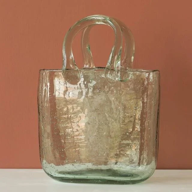 Glass Basket Vase -  - #tag1#