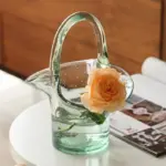 Glass Basket Vase tag1