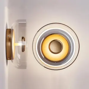 Glass Bowl Bedroom Bedside Lamp Wall Lamp