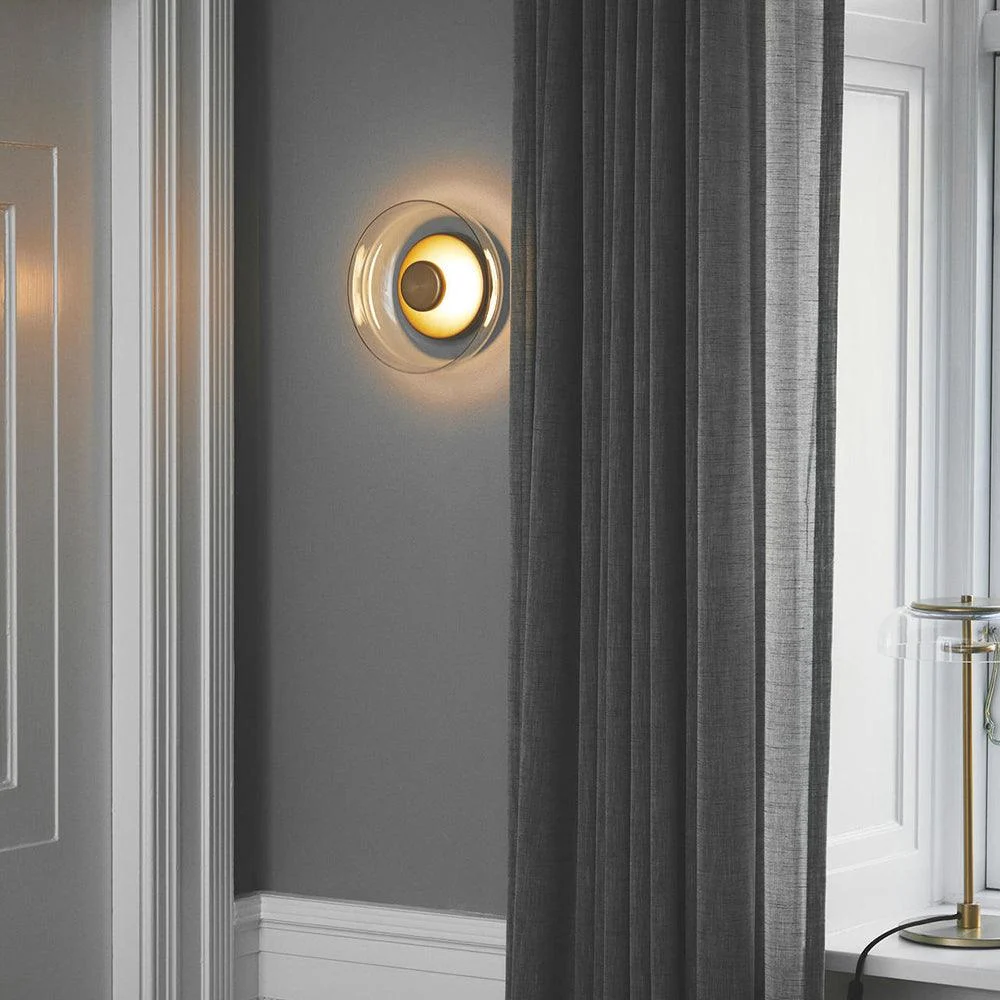 Glass Bowl Bedroom Bedside Lamp Wall Lamp -  - #tag1#