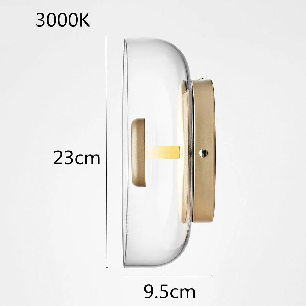 Glass Bowl Bedroom Bedside Lamp Wall Lamp -  - #tag1#