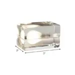 Glass Cube Minimalist Table Lamp with Transparent Glass Cube tag1