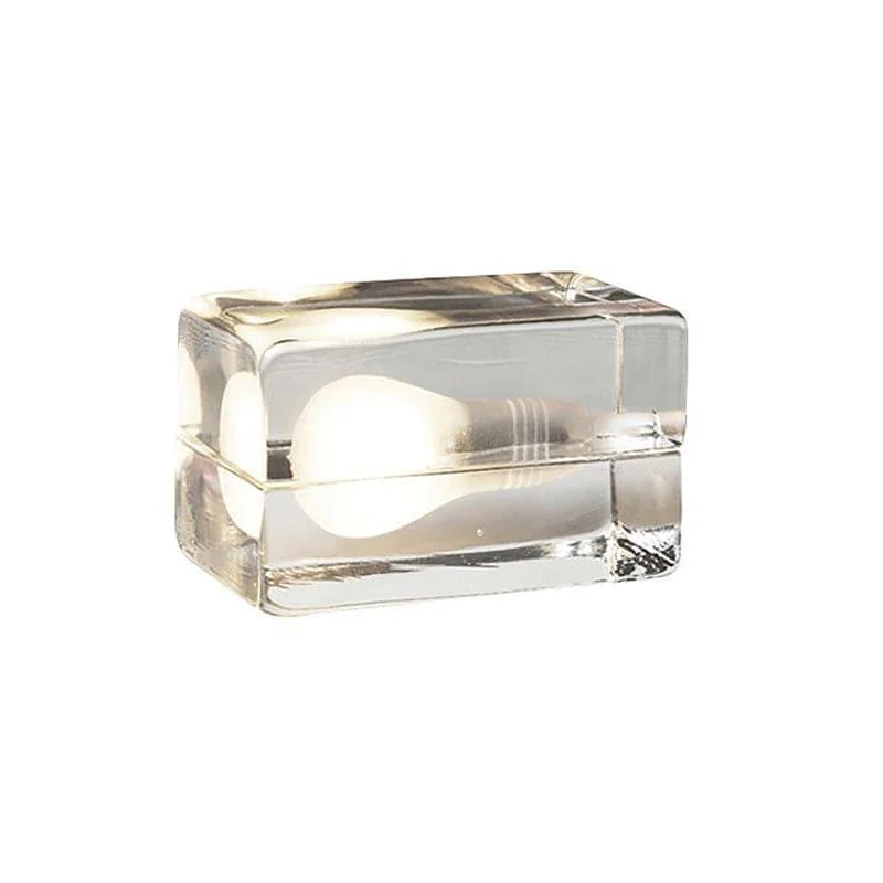 Glass Cube - Minimalist Table Lamp with Transparent Glass Cube -  - #tag1#