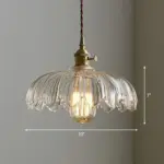 Glass Flower Ceiling Lamp Industrial Pendant Light tag1