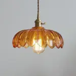 Glass Flower Ceiling Lamp Industrial Pendant Light tag1