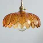 Glass Flower Ceiling Lamp Industrial Pendant Light tag1