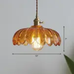 Glass Flower Ceiling Lamp Industrial Pendant Light tag1