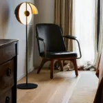 Glass Half Dome Floor Lamp