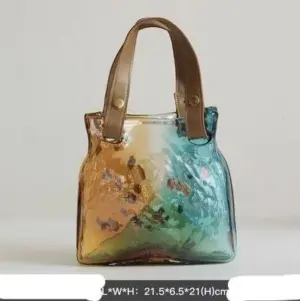 Glass Hand Bag Vase