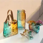 Glass Hand Bag Vase