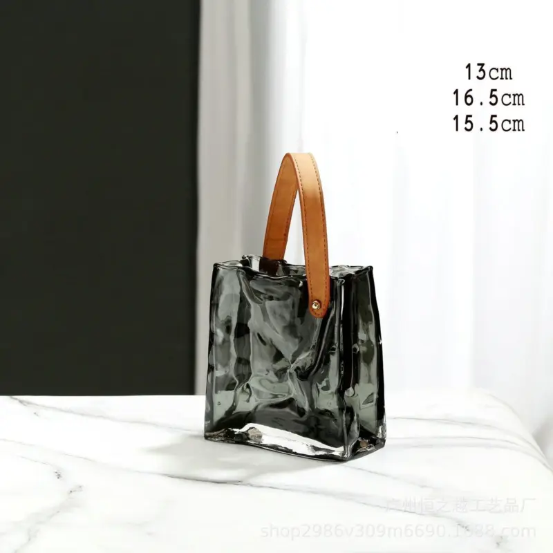 Glass Hand Bag Vase