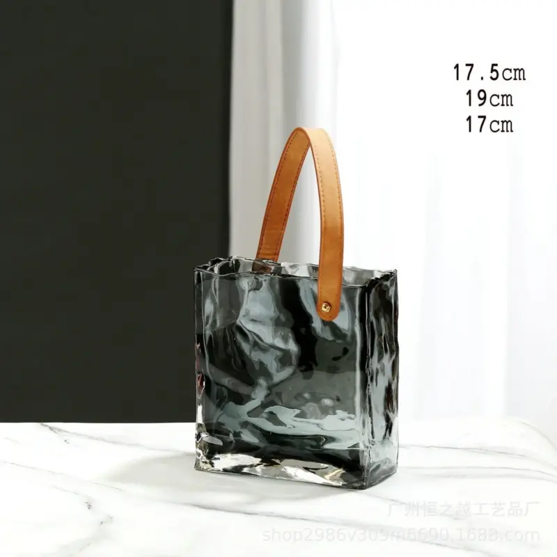 Glass Hand Bag Vase