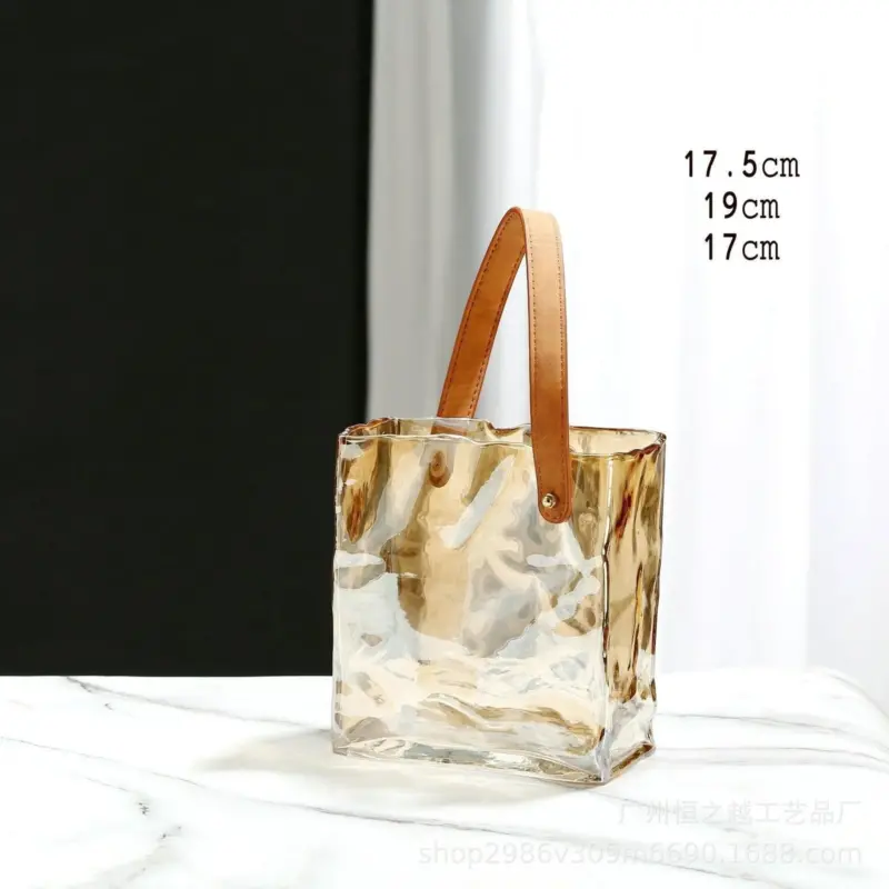 Glass Hand Bag Vase