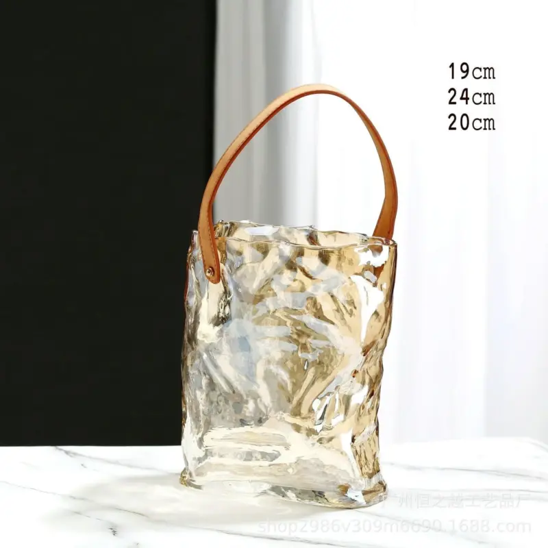 Glass Hand Bag Vase