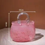 Glass Hand Bag Vase