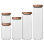 Glass Jars with Wooden Lids